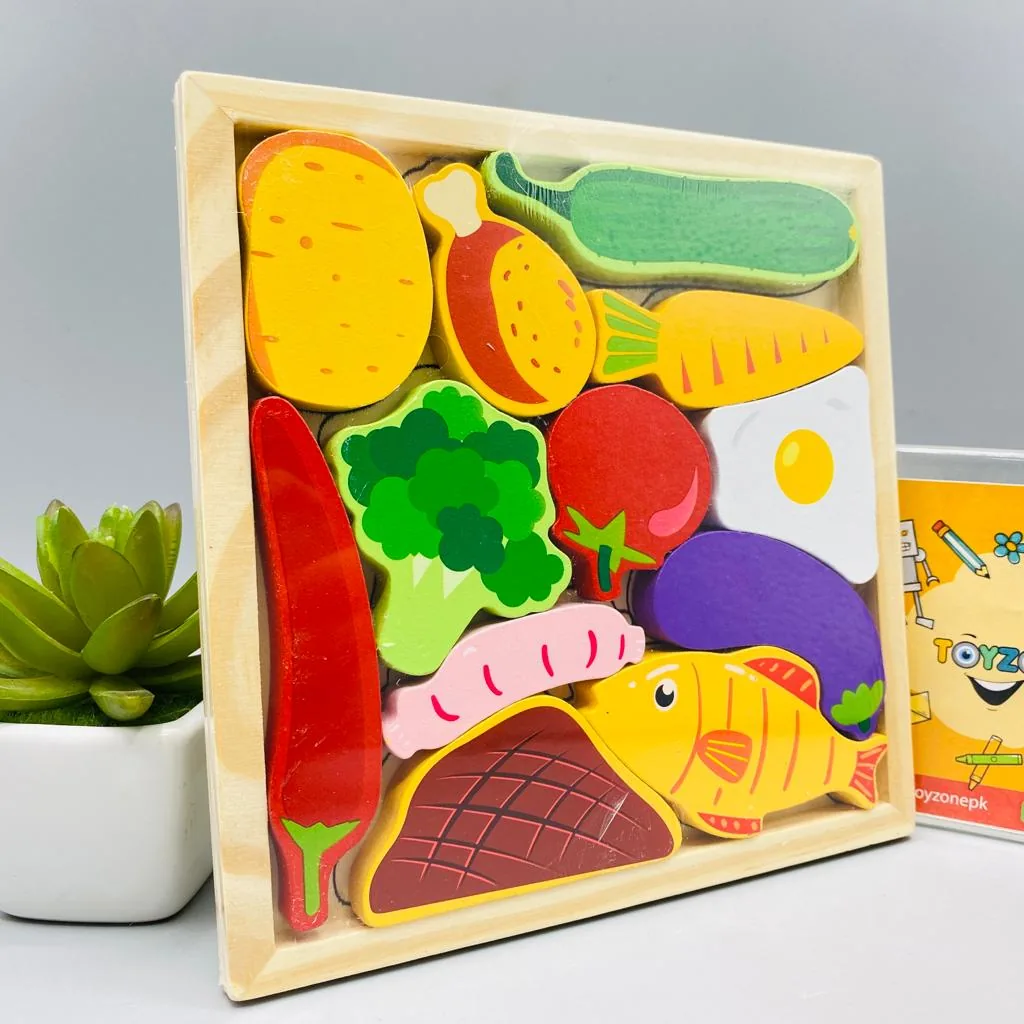Cartoon Animal Car Wooden Peg Puzzles Board Educational Toy - Image 12