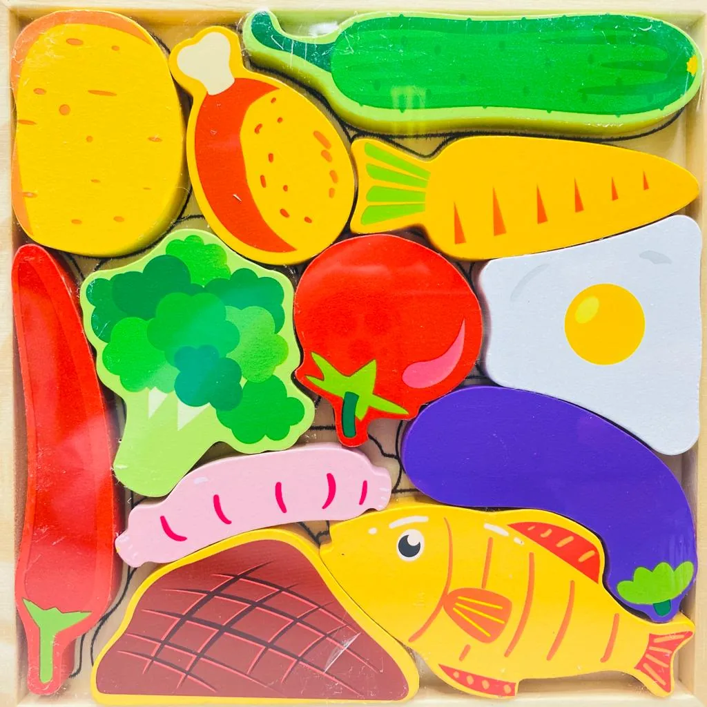 Cartoon Animal Car Wooden Peg Puzzles Board Educational Toy - Image 7