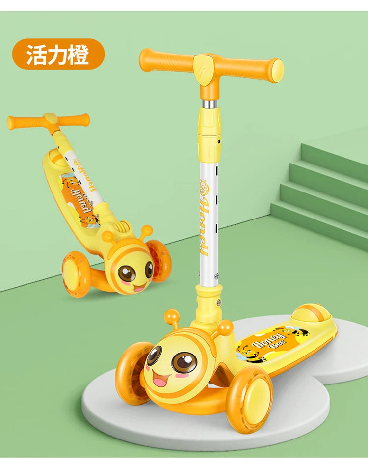 Cartoon Face Manual Scooty For Kids - Image 13