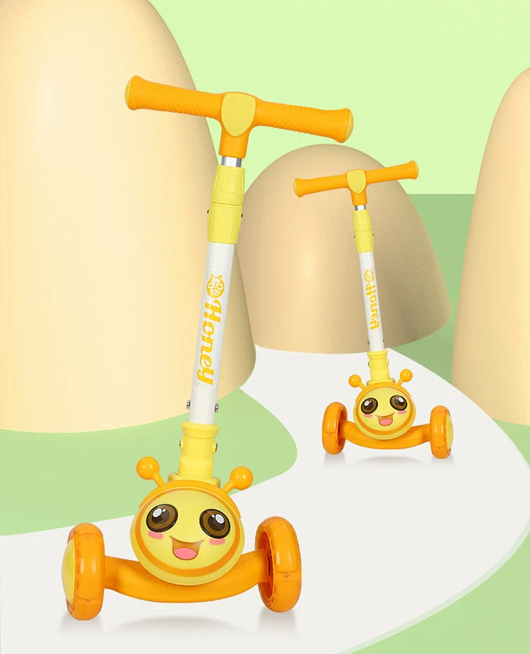 Cartoon Face Manual Scooty For Kids - Image 14