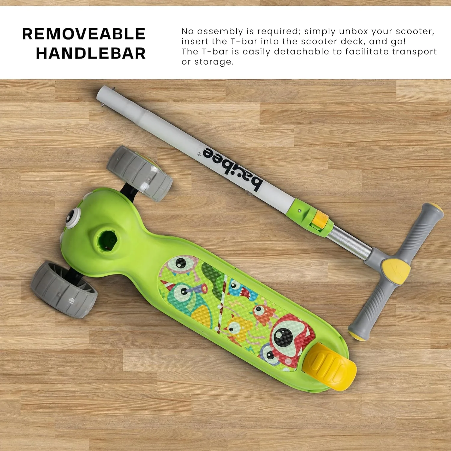 Cartoon Face Manual Scooty For Kids - Image 6