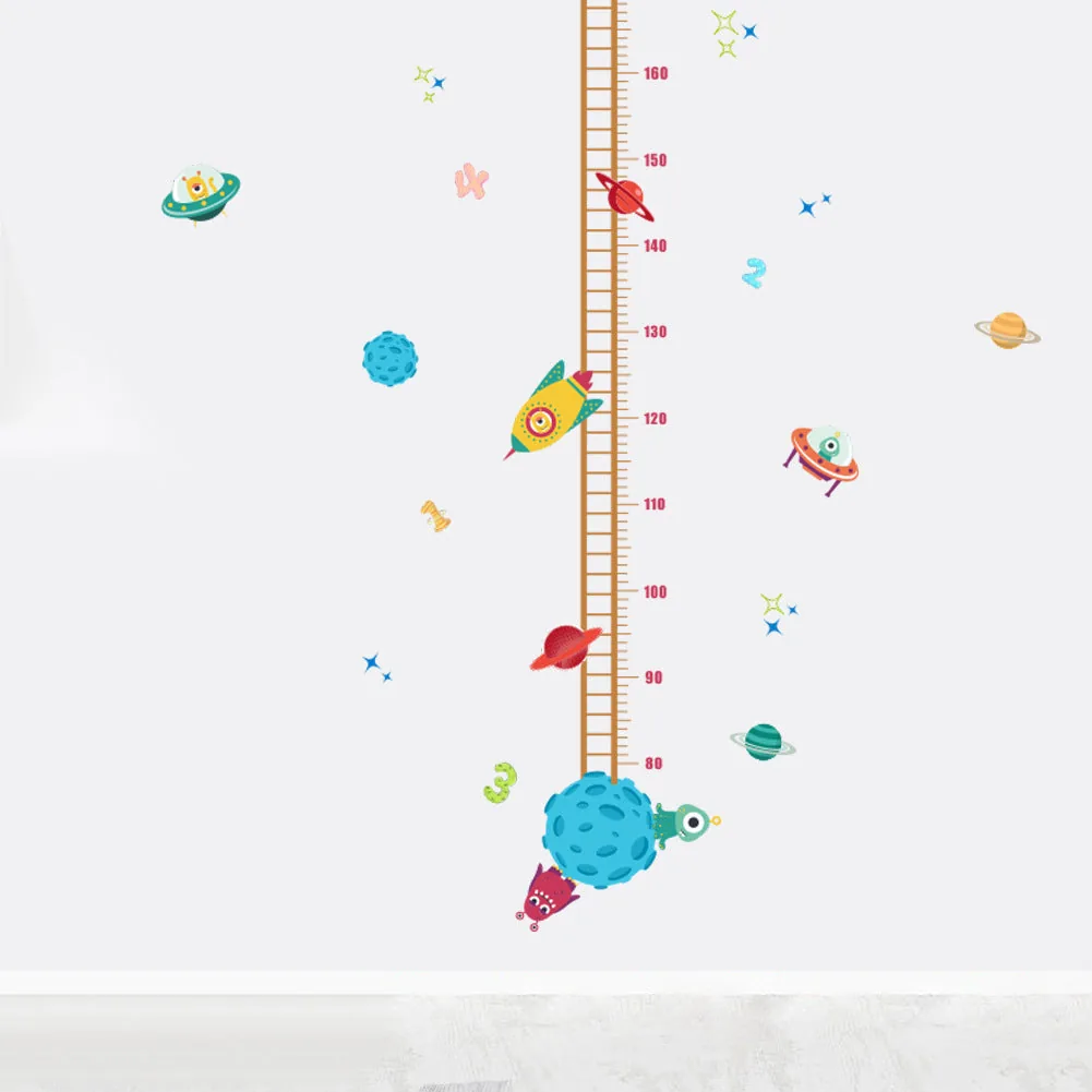 Cartoon Rocket Height Measure Wall Sticker - Image 2