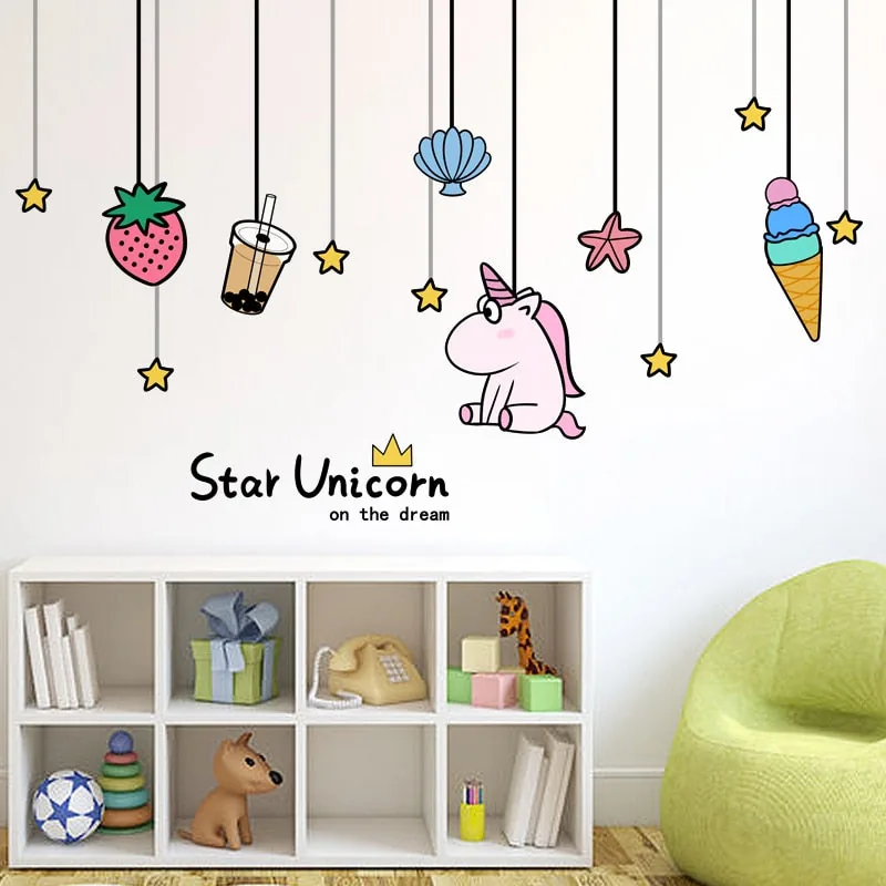Cartoon Wall Sticker - Dream Unicorn