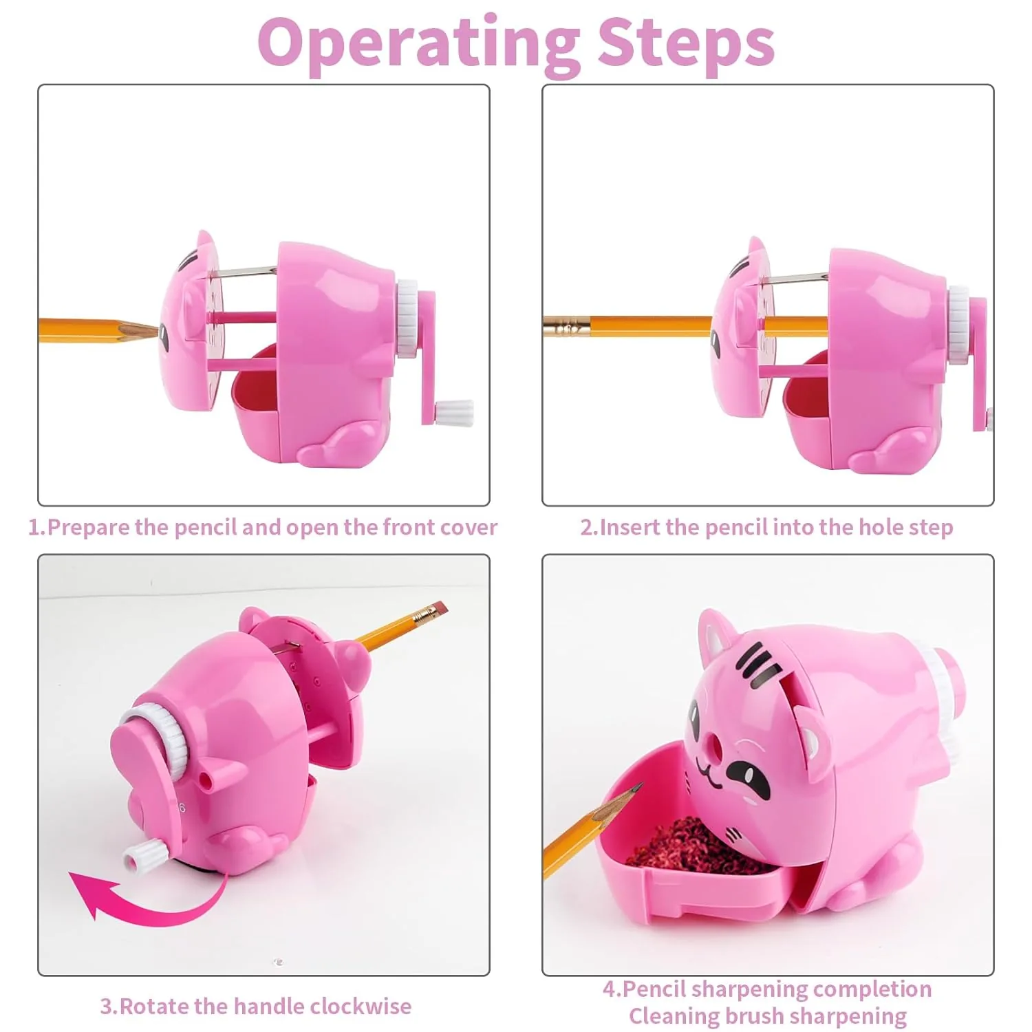 Cat Shape Manual Pencil Sharpener - Image 7