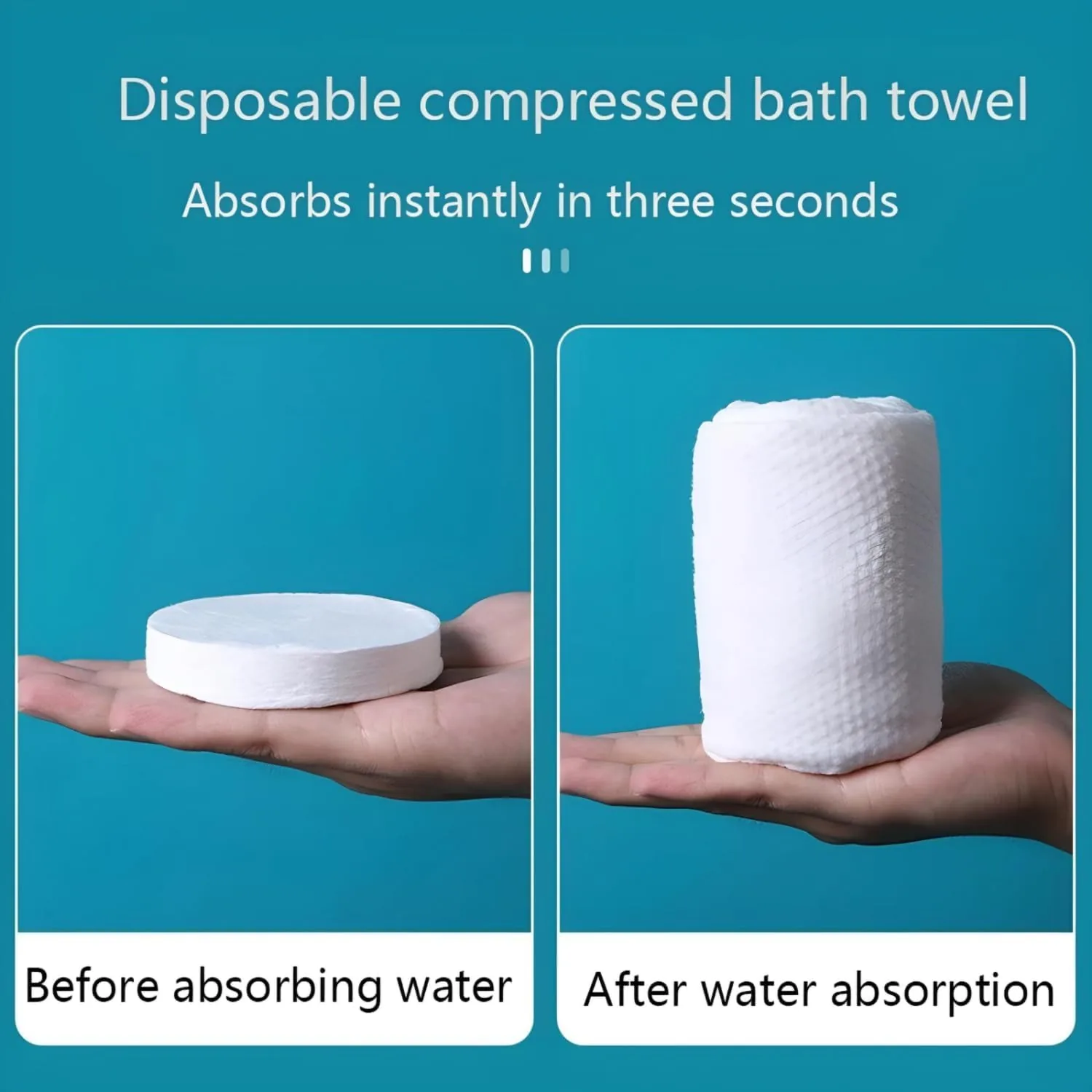 Disposable Cotton Compressed Bath Towel - Image 5