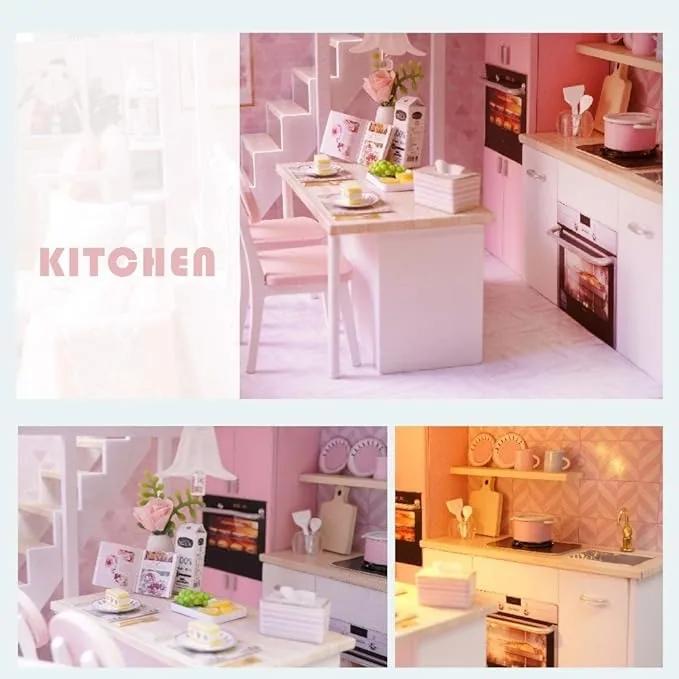 DIY Dollhouse Kit with Furniture and Music Movement - Image 3