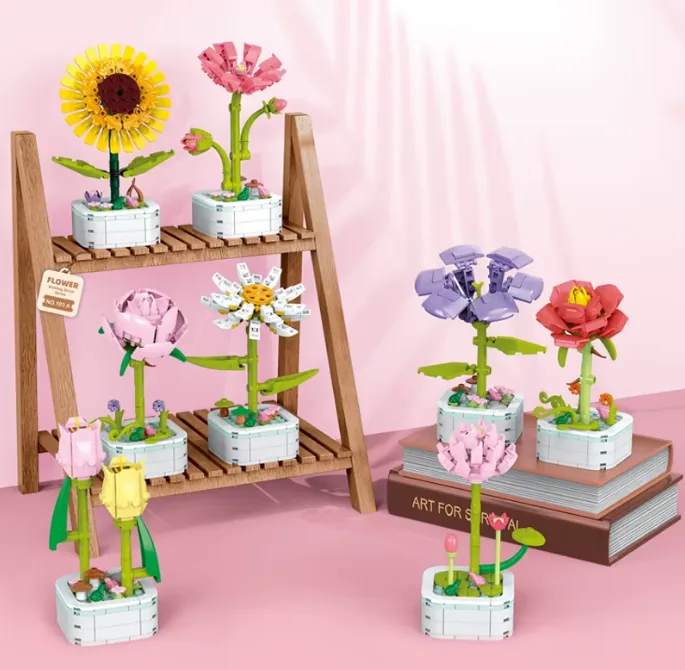 DIY Flowers Plant Block (293 Pcs) - Image 5