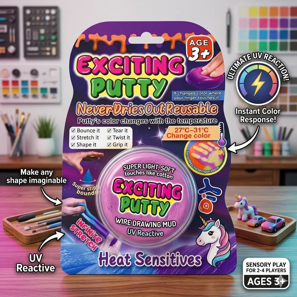 DIY Heat Sensitives Stretch Exciting Putty Toy - Image 2