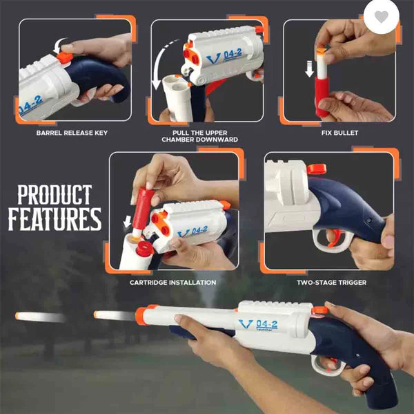 Double Tube Soft Bullet Long Distance Shooting Gun - Image 5