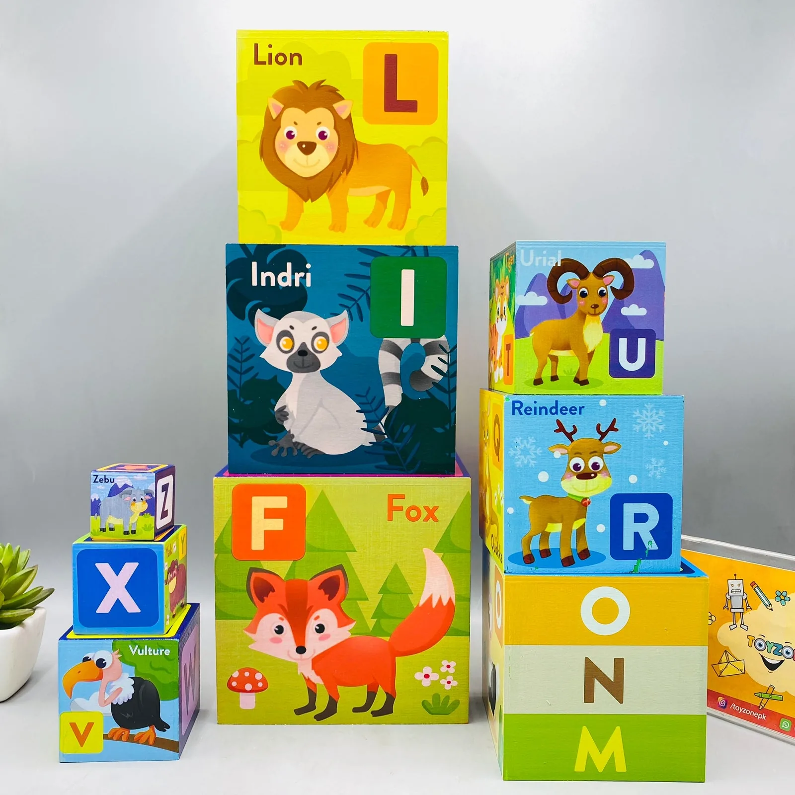 Educational Wood Letter Boxes - Image 2