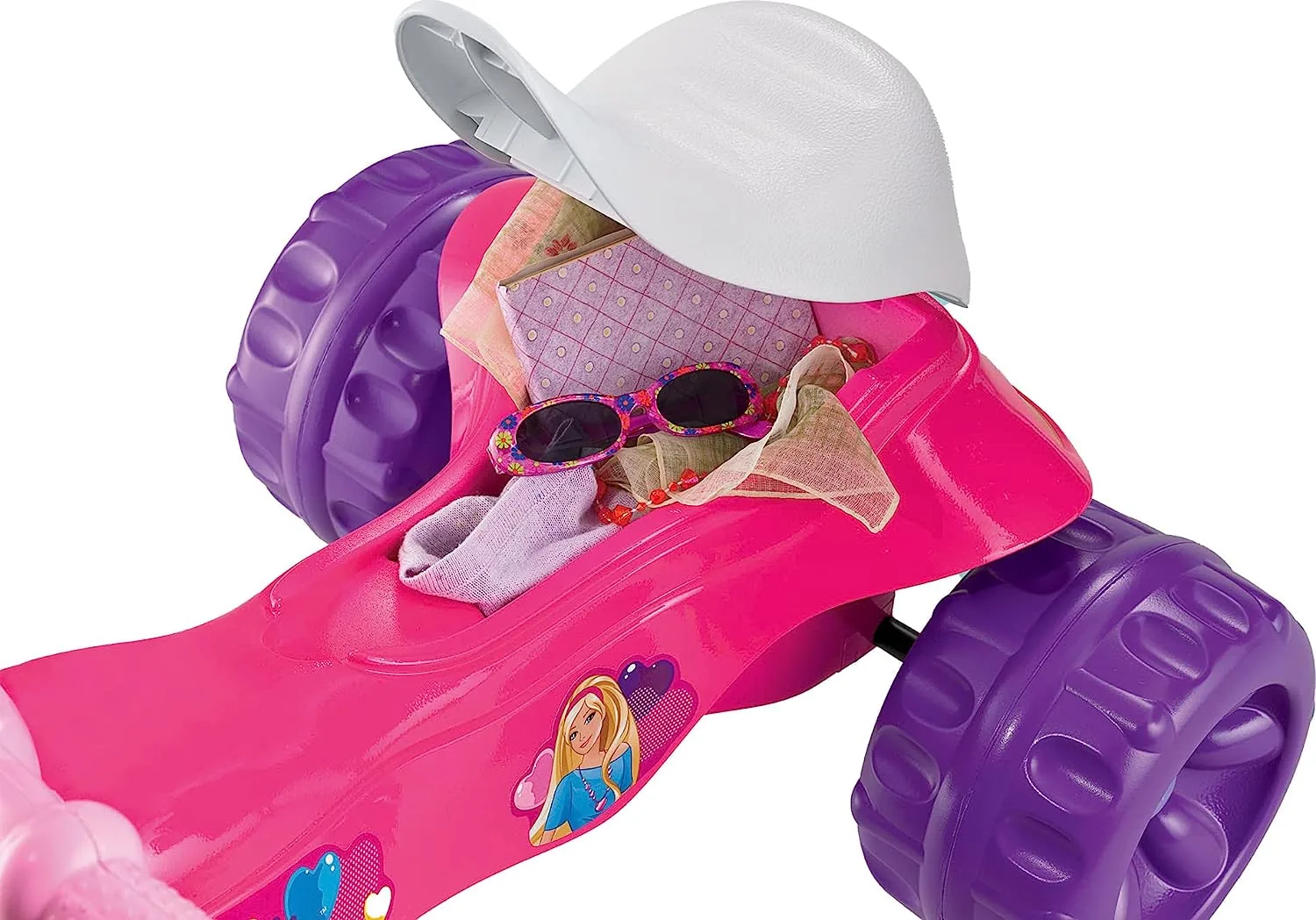 Fisher Price Barbie Toddler Tricycle With Handlebar Grips and Storage - Image 2