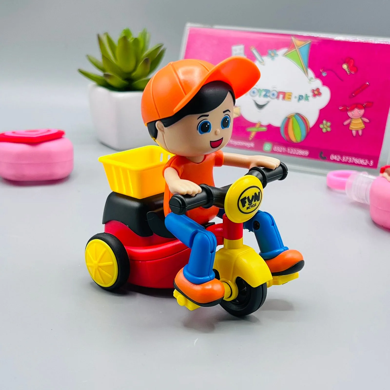 Friction Powered Cartoon Tricycle Assortment - Image 2