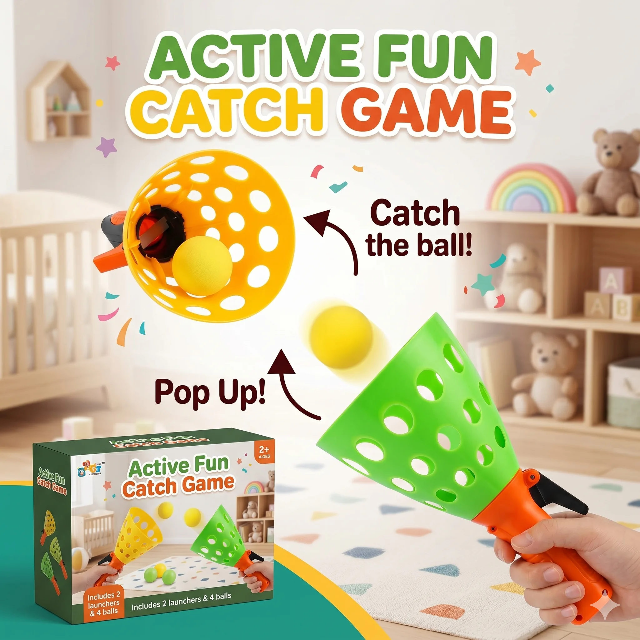 Fun Blast Click and Catch Twin Ball Game