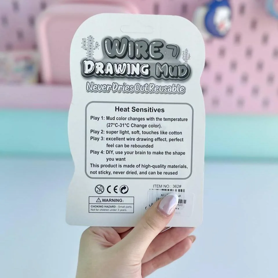 DIY Glow In the Dark Wire Drawing Mud Putty - Image 5