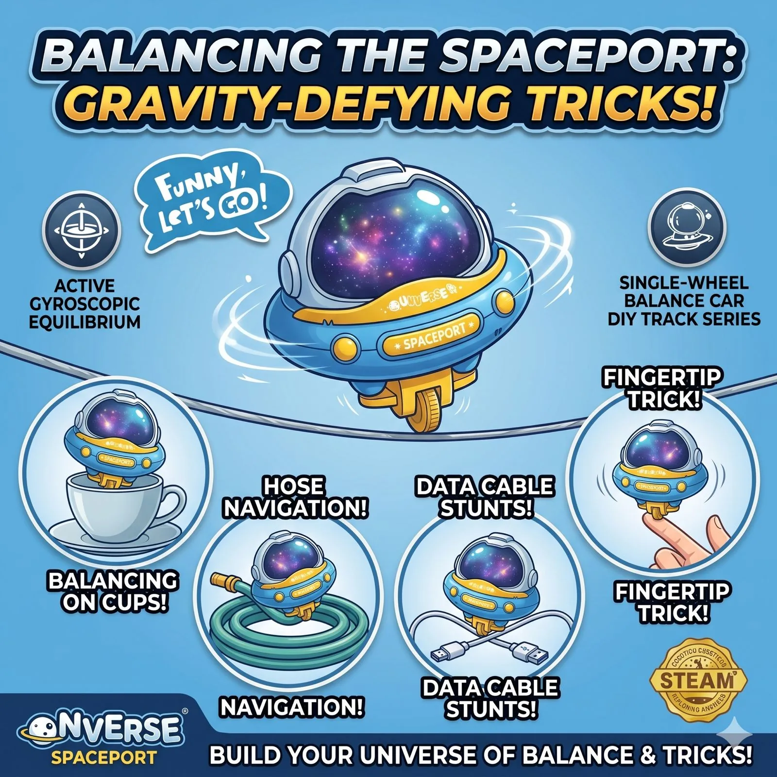 DIY Single Wheel Astronaut Balance Car With Light And Sound - Image 4