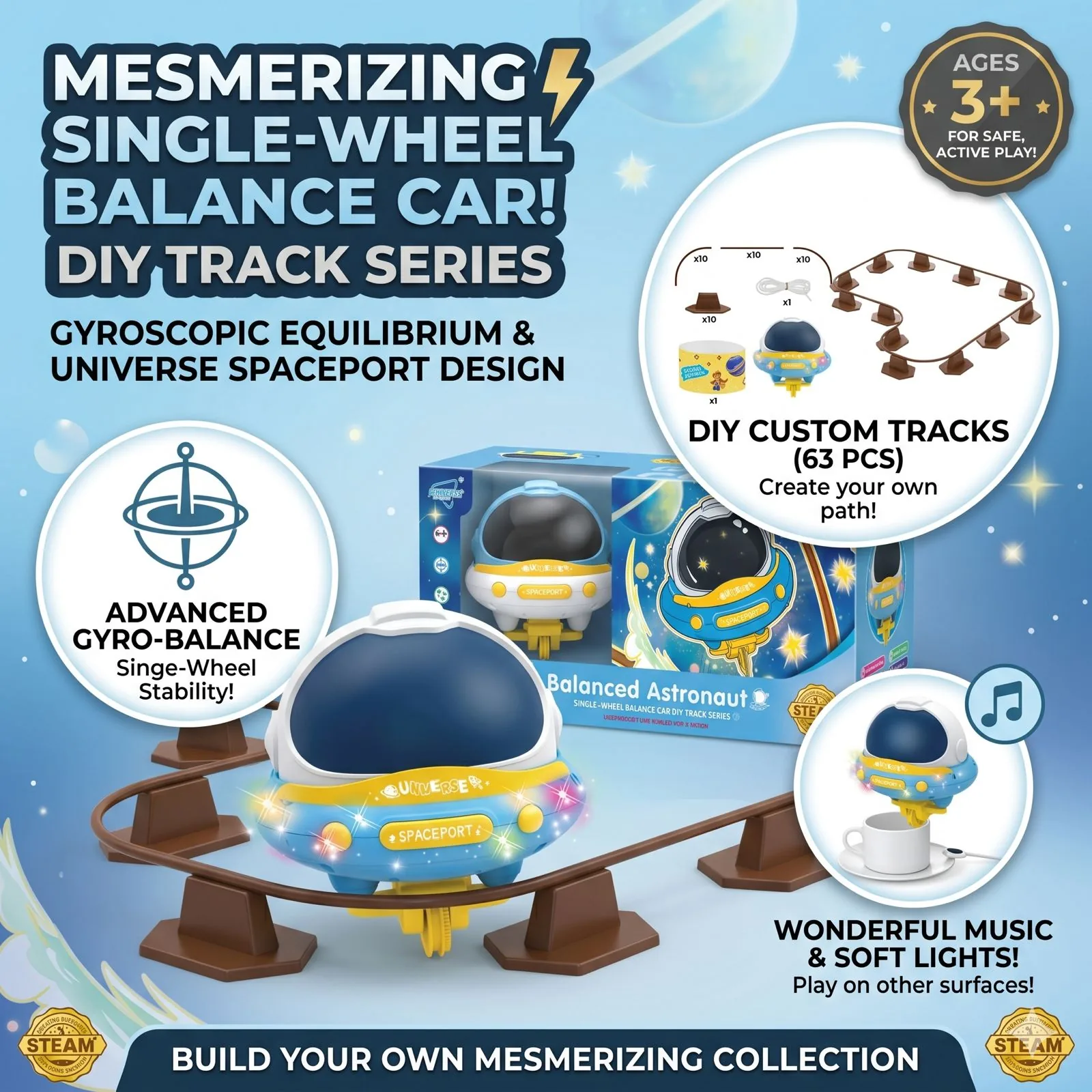 DIY Single Wheel Astronaut Balance Car With Light And Sound - Image 5