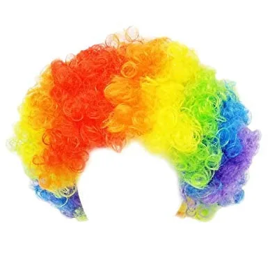 Halloween Rainbow Clown Wig - Image 2