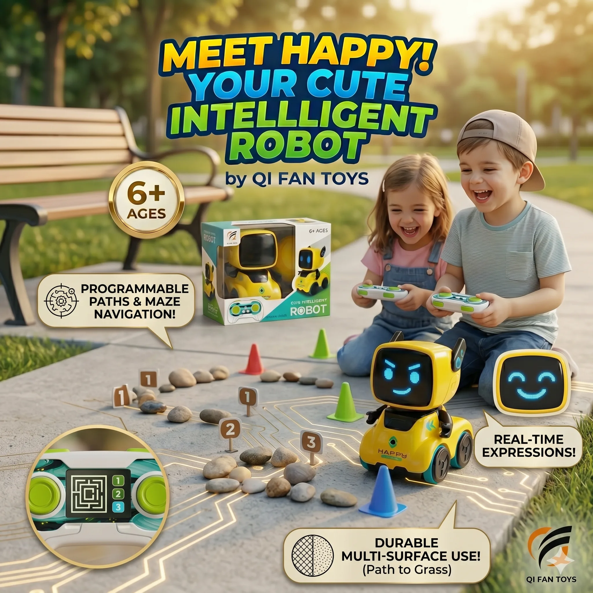 Following Cute Intelligent Robot LED Expressions Obstacle Avoidance & Follow Mode - Image 2
