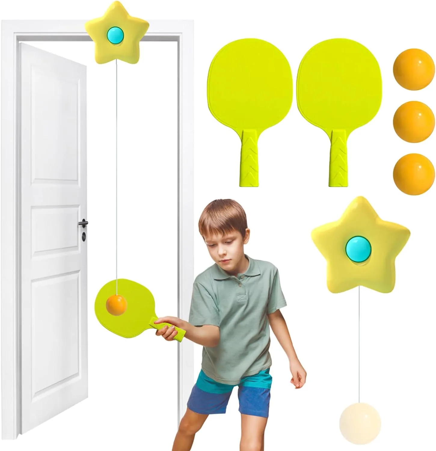 Indoor Hanging Table Tennis Trainer Set - Image 12
