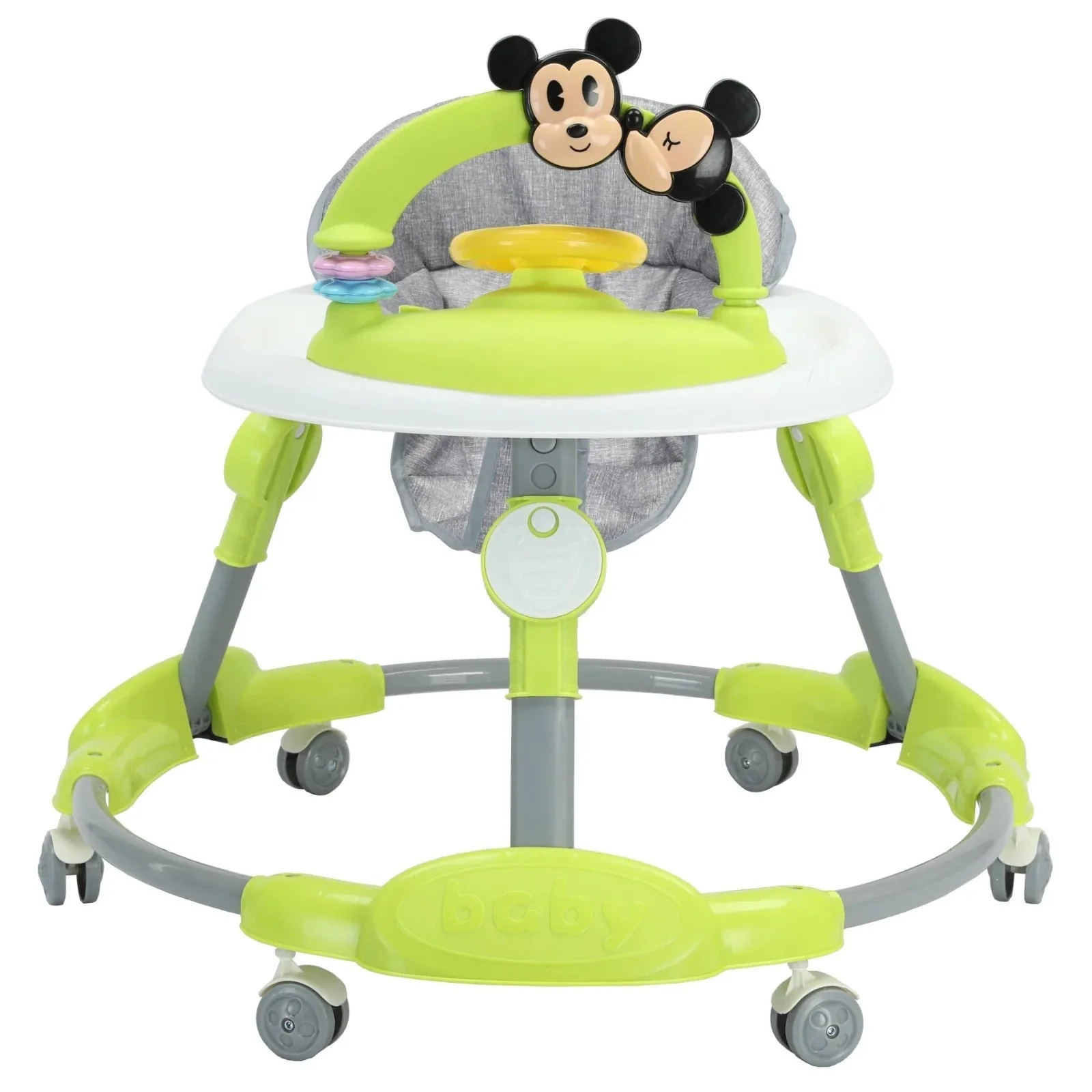 Kids Walker with Fiber Trey, Mickey Round Baby Walker Foldable - Image 4