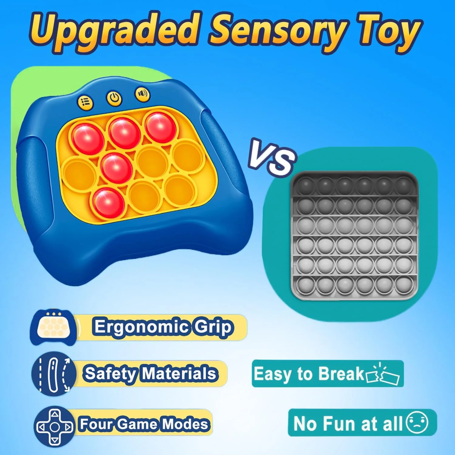 Light-Up Squeeze Poppet Sensory Push Pop Bubble Toy - Image 4