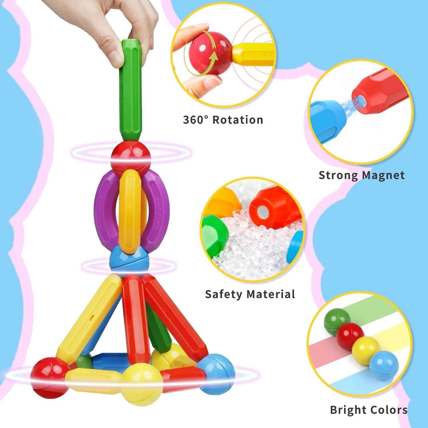 Magnetic Building Blocks Magnets Balls 50 PCS - Image 2