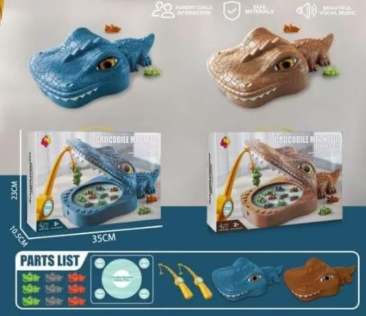 Magnetic Crocodile Fishing Game With Lights & Sound - Image 4