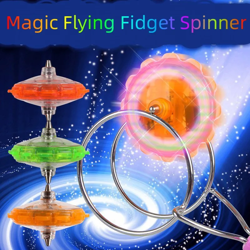 High Quality Magnetic Gyro Wheel LED Flashing Spinning Top - Image 2