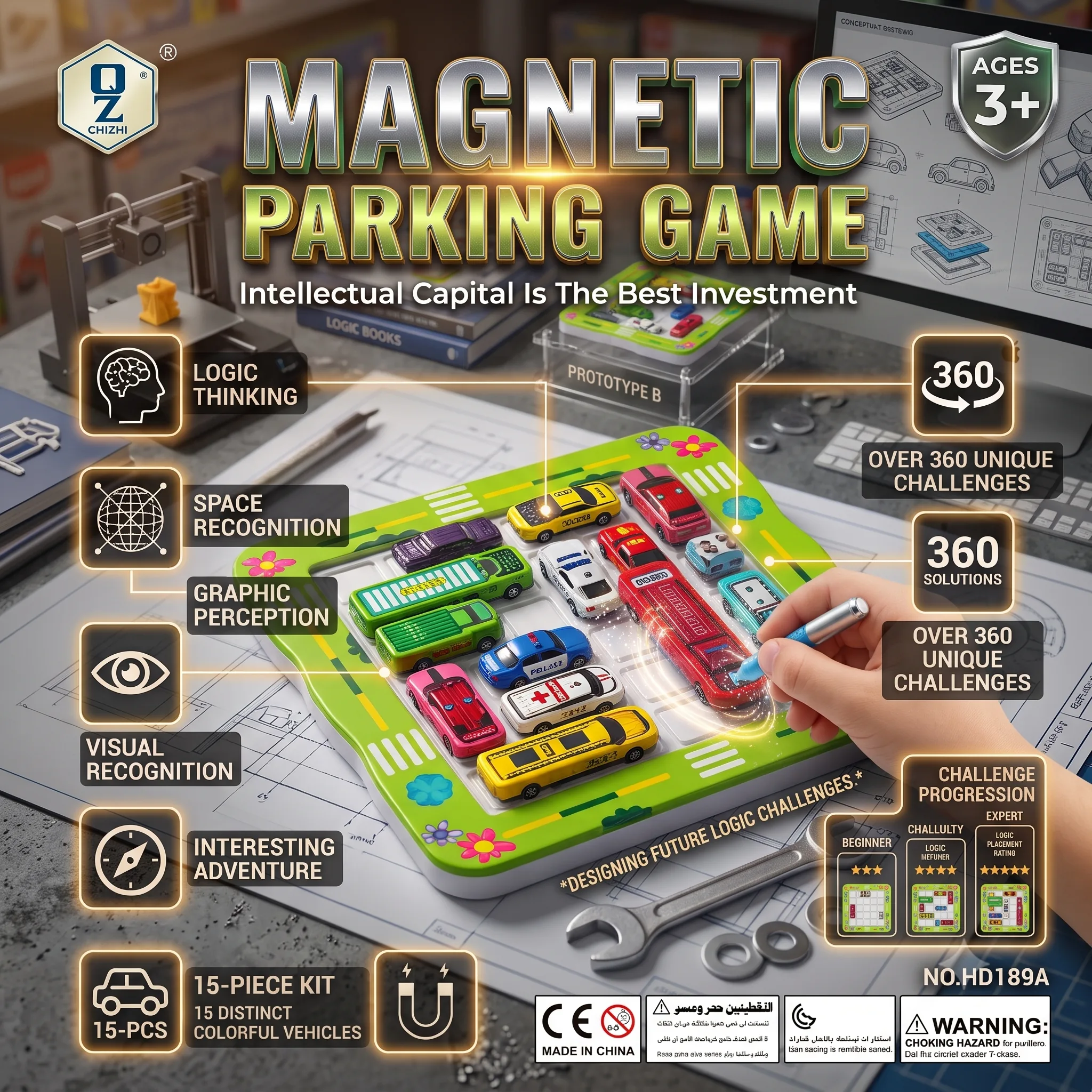 Magnetic Parking Game – 360 Challenges - Image 2