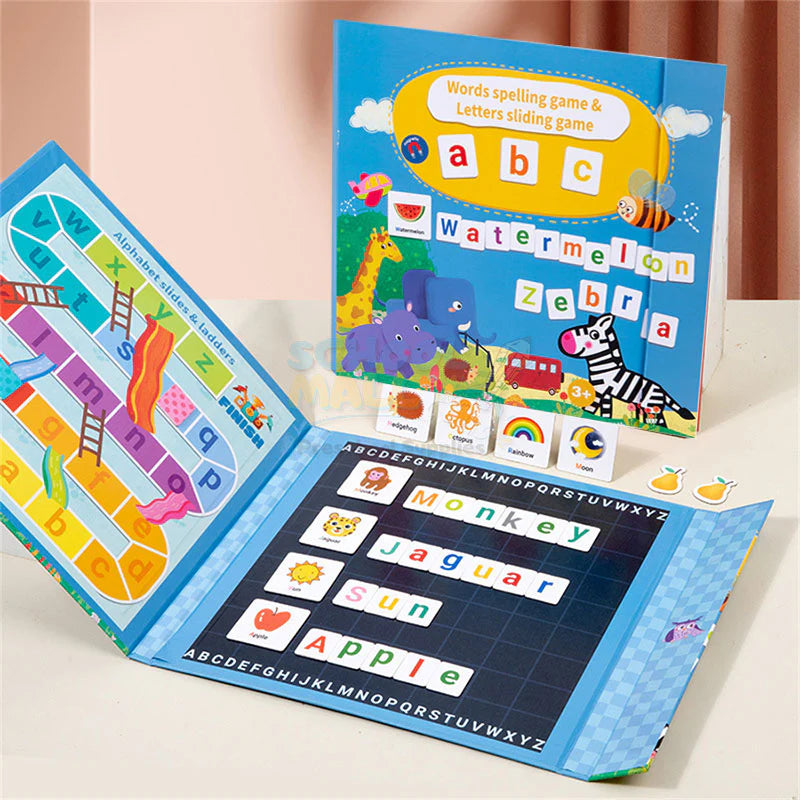 Magnetic Words Spelling And Letter Sliding Game Book