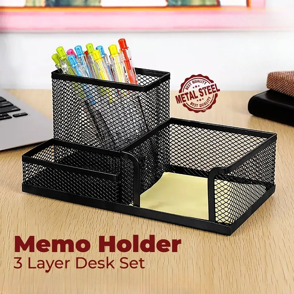 4 Tier Metal Mesh Office Desk Accessories Deal For Office School & Home - Image 2