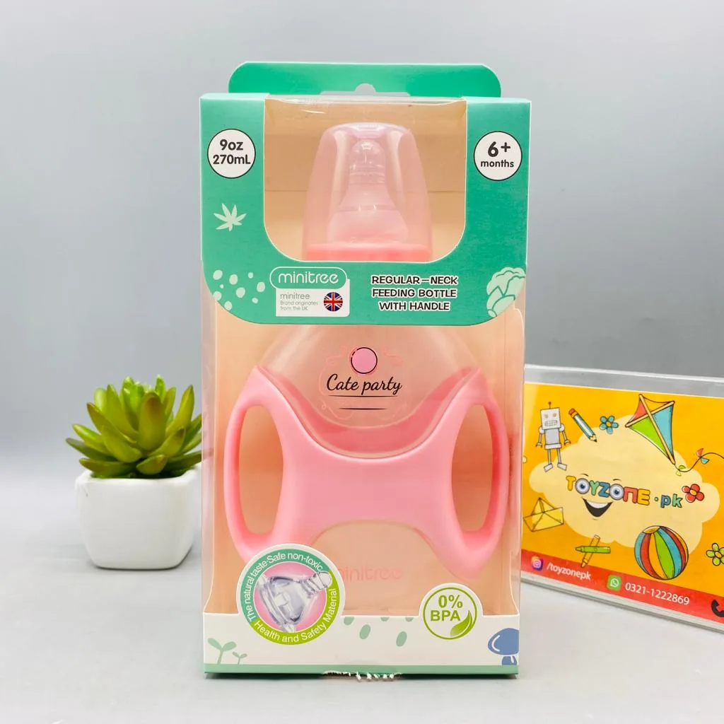 Minitree Baby Feeding Bottle With Handle 270ml - Image 4