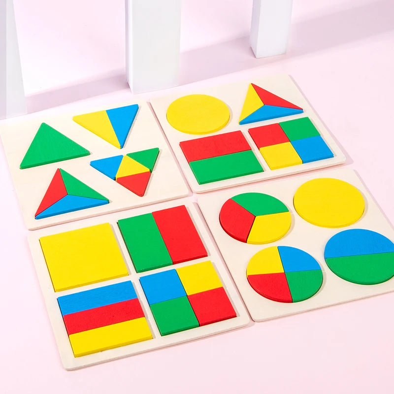 Montessori Squares and Circles Wooden Toys - Image 2