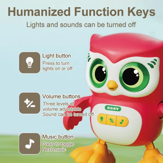 Musical Dancing Owl With Light And Sound - Image 3