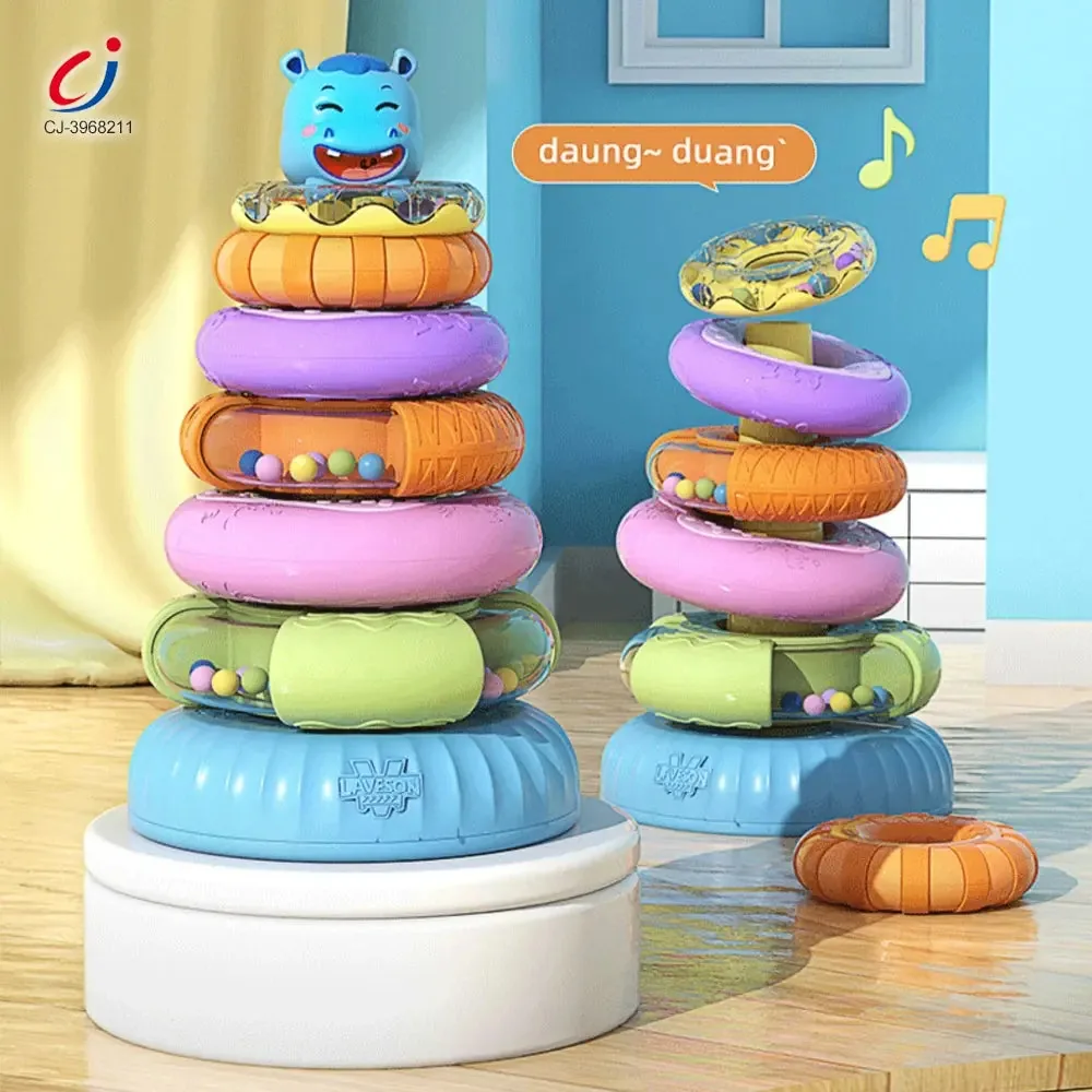 Musical Rainbow Stacking Ring Tower - Image 2