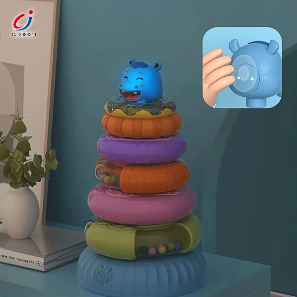 Musical Rainbow Stacking Ring Tower - Image 3