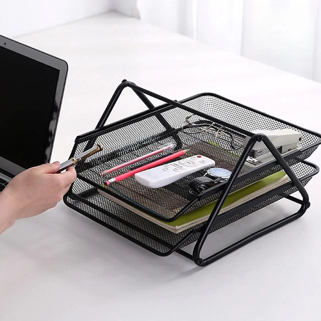 Office Metal Mesh Desk Accessories Deal (Pack of 7) - Image 2