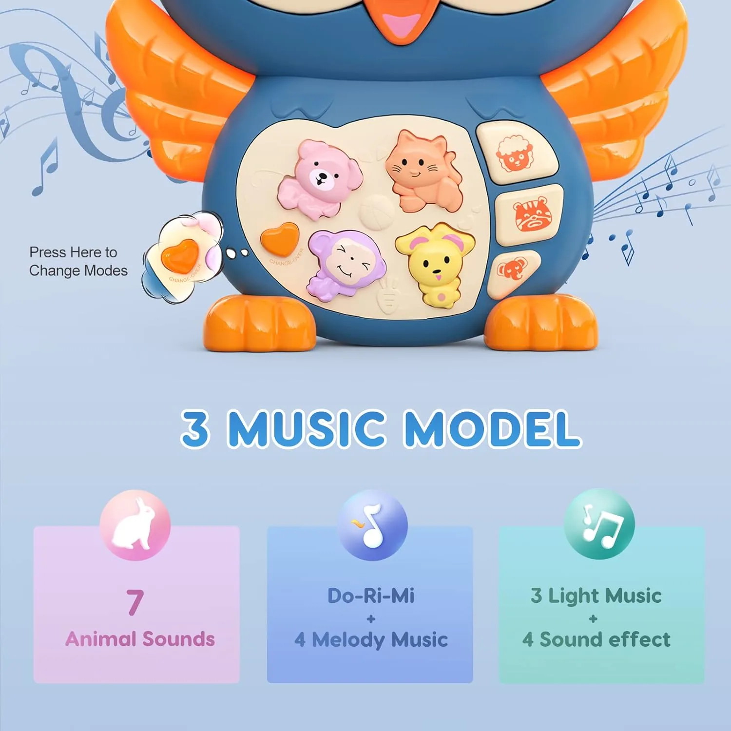 Owl Learning Baby Music Toy - Image 4