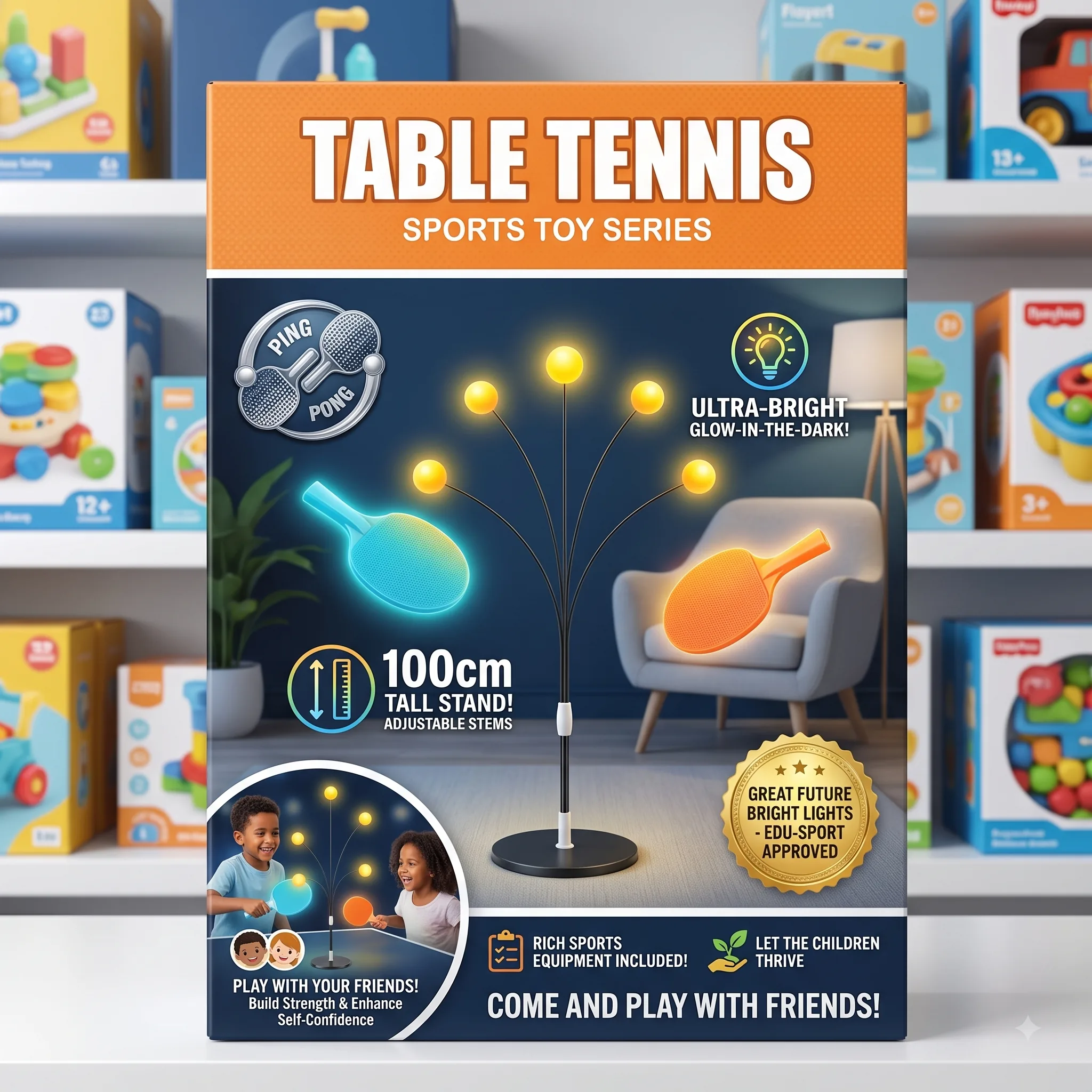 Ping Pong Trainer Table Tennis With Light - Image 3