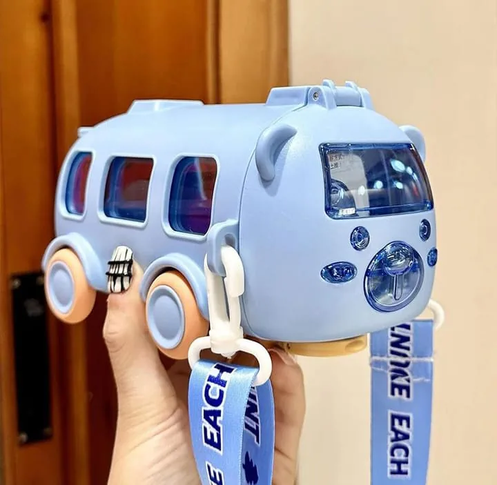 Portable Bus Water Bottle With Silicone Straw - Image 7