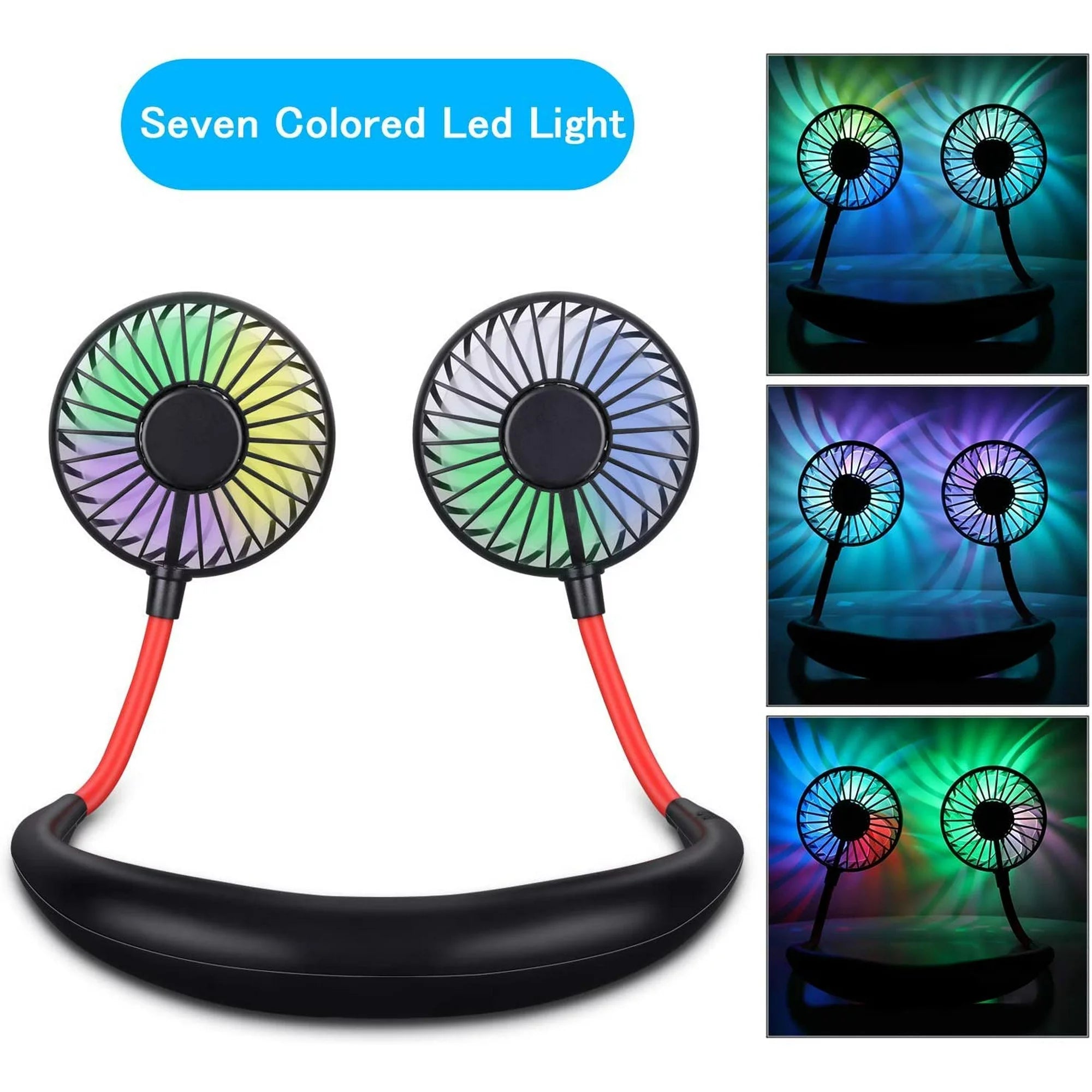 Portable Hanging Neck Fan With Light - Image 12