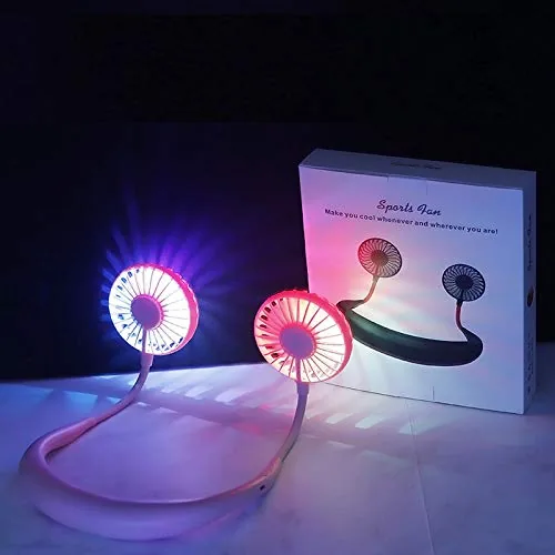 Portable Hanging Neck Fan With Light - Image 3