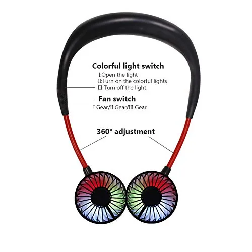 Portable Hanging Neck Fan With Light - Image 4