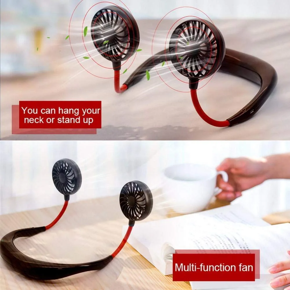 Portable Hanging Neck Fan With Light - Image 5