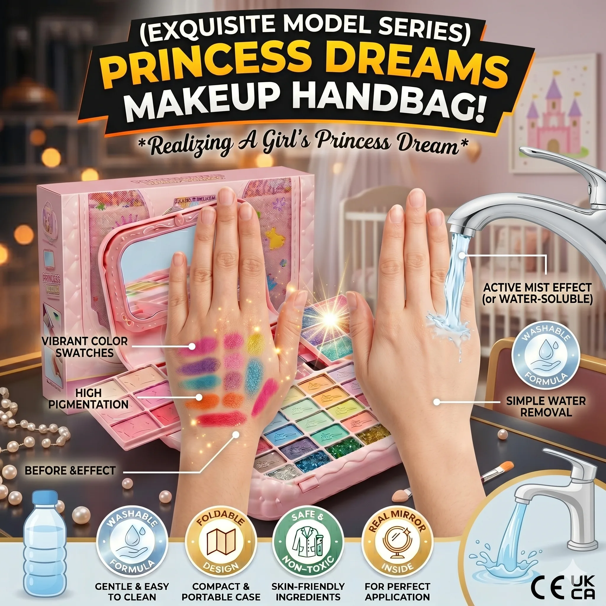 Princess Dreams Girls Beauty Makeup Kit - Image 2
