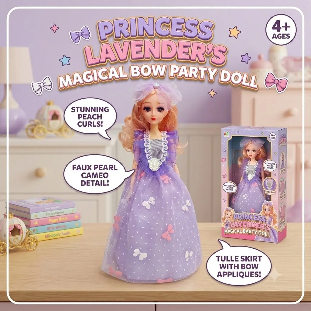 Princess Fashion Doll Purple Butterfly Gown Light And Sound - Image 2