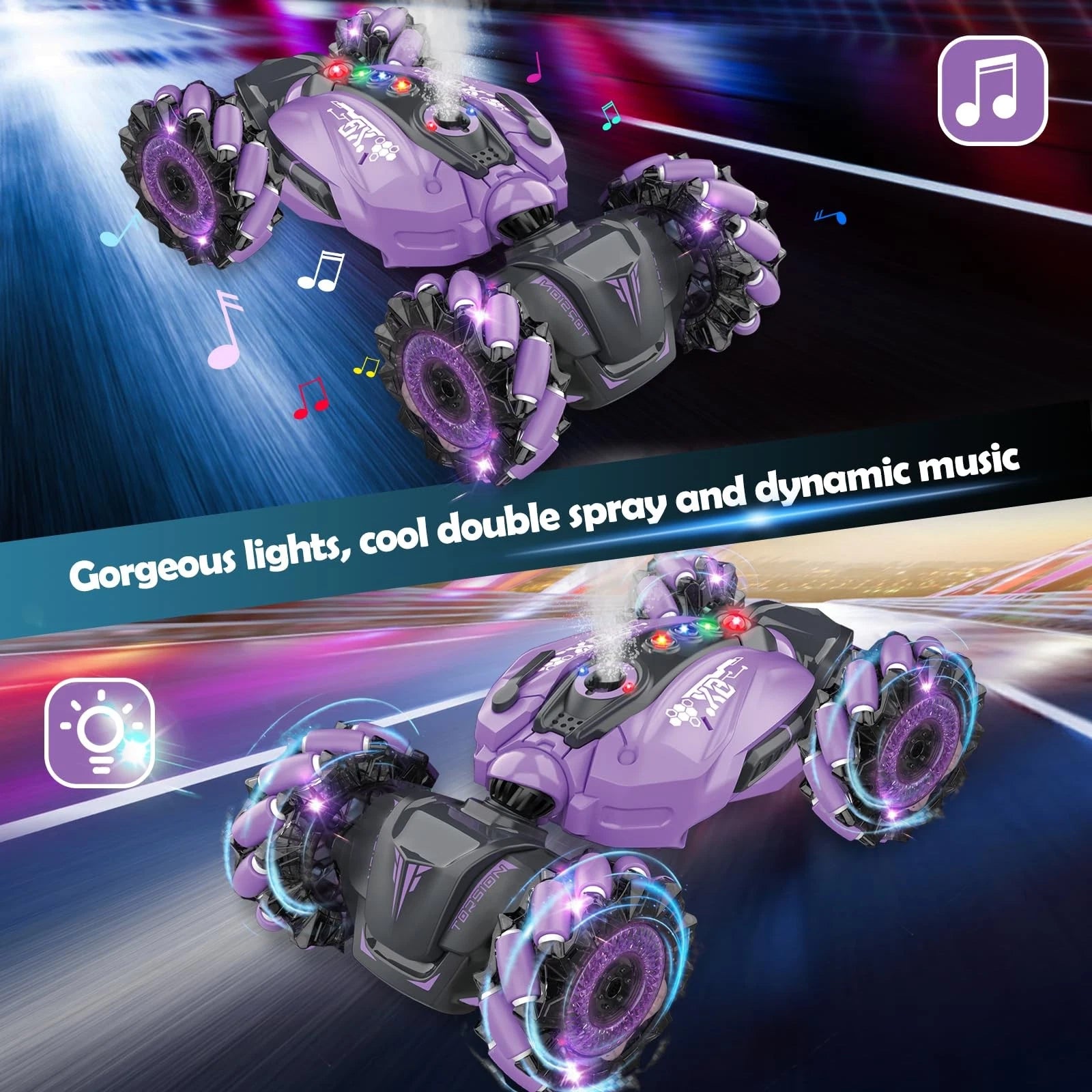 Remote Control Stunt Car With Smoke Effect And Light And Sound - Image 2