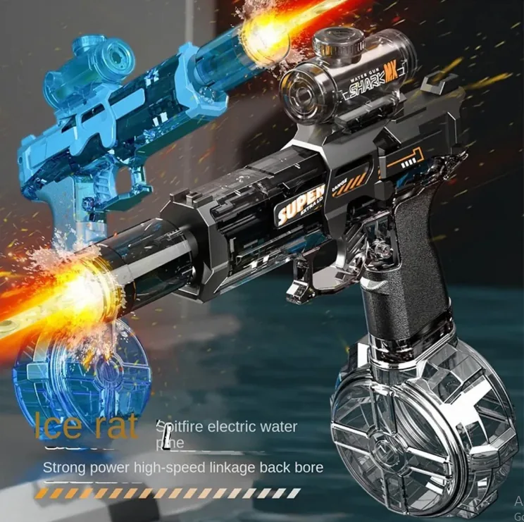 Automatic Shark Breathe Fire Electric Water Gun - Image 3