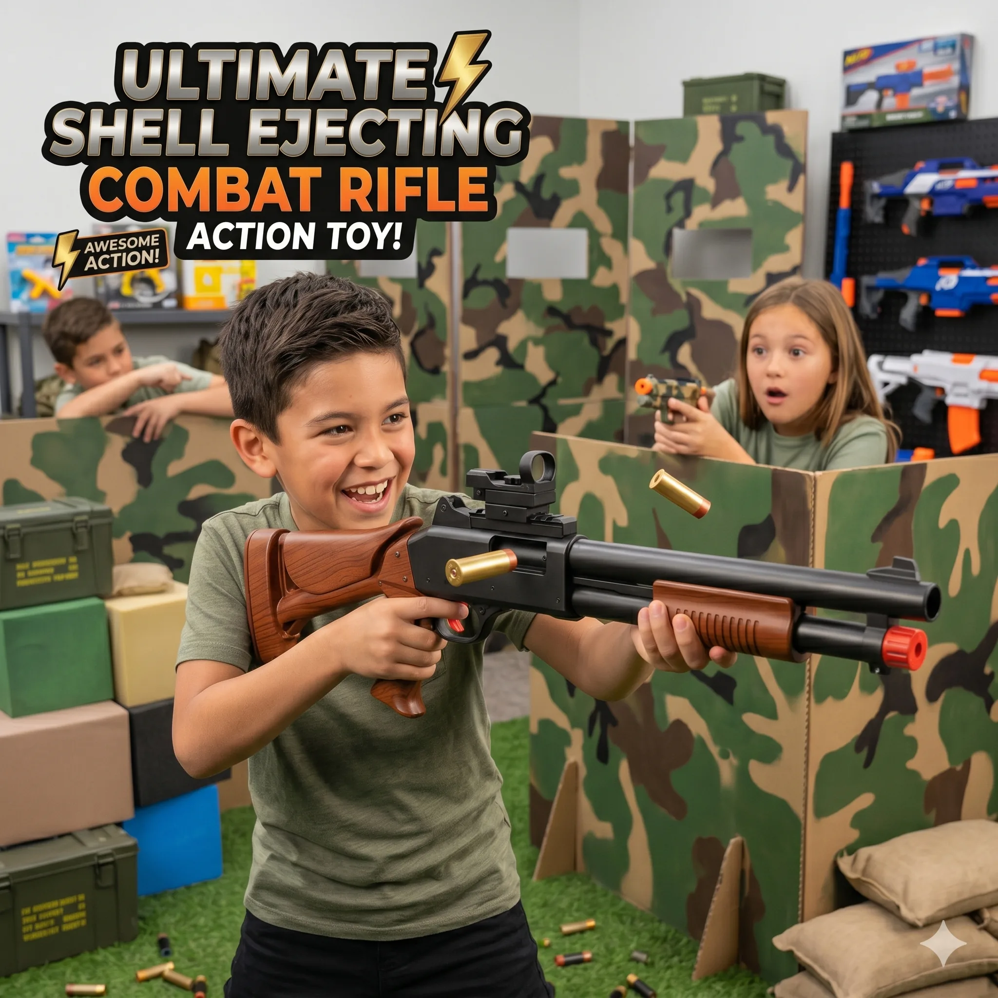 Shell Ejection Combat Rifle Toy Gun - Image 2
