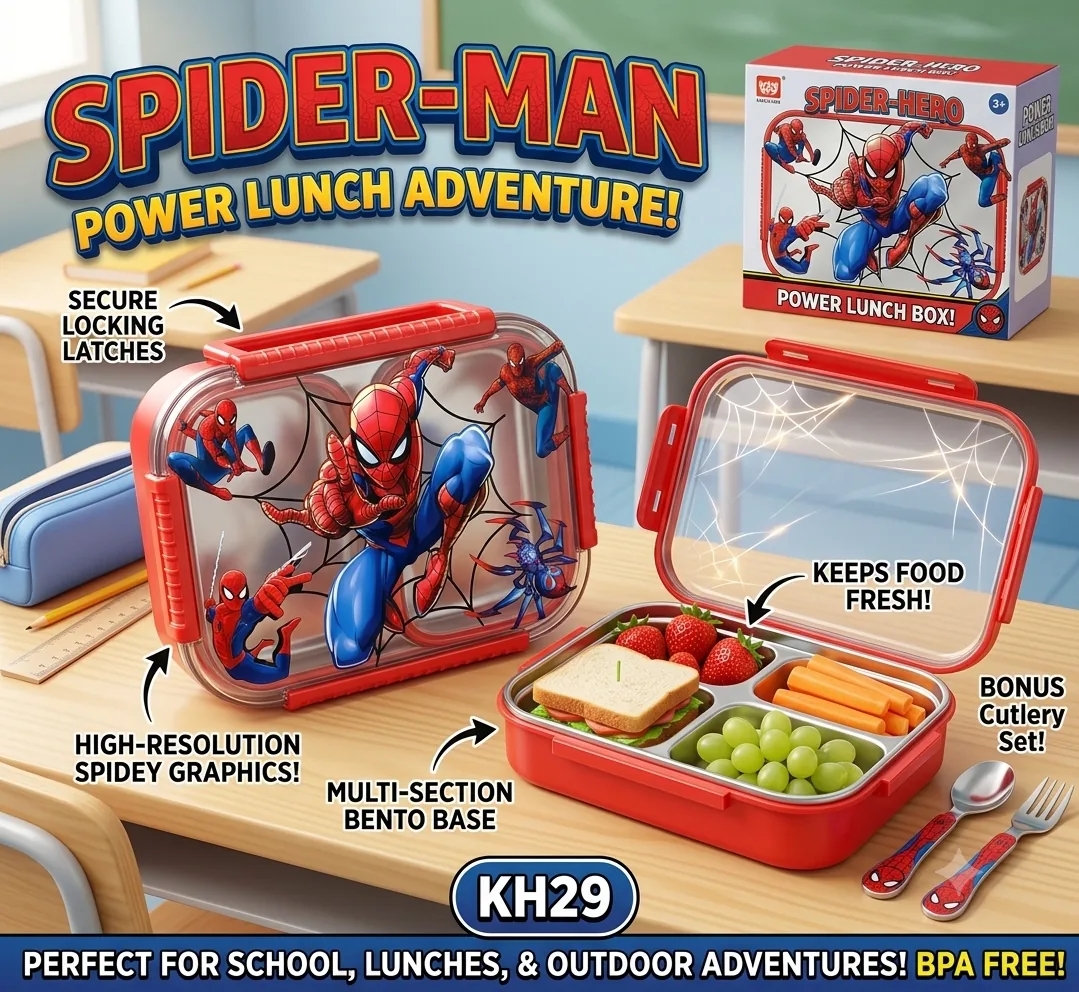 Spider-Man Transparent Lunch Box for Kids